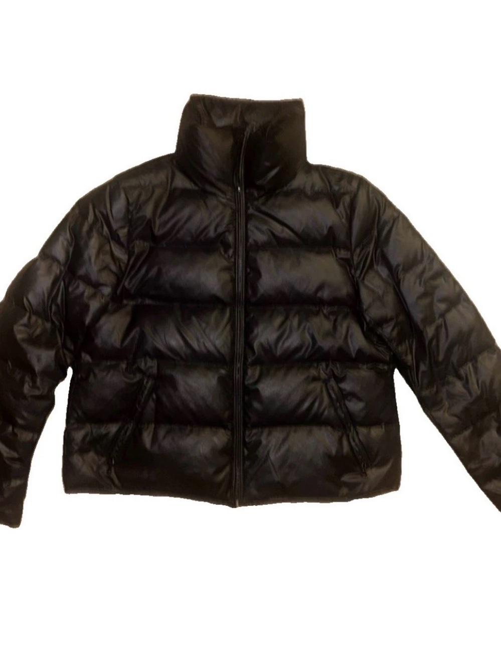 Moda International Black Quilted Puffer Jacket